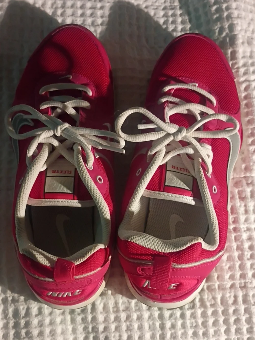 Nike Kids Pink and White Athletic Sneakers
